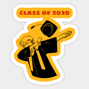 Class of 2020 Graduation Dabbing Boy Sticker